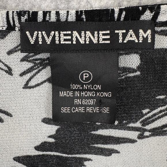 RARE Vivienne Tam Mesh Top Size P (XS) Black White Abstract Geo Y2K Runway Knot0 - Picture 3 of 13